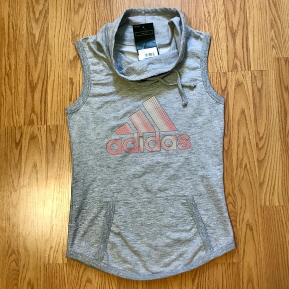 adidas Tops - NWT Adidas sleeveless cowl neck grey  top